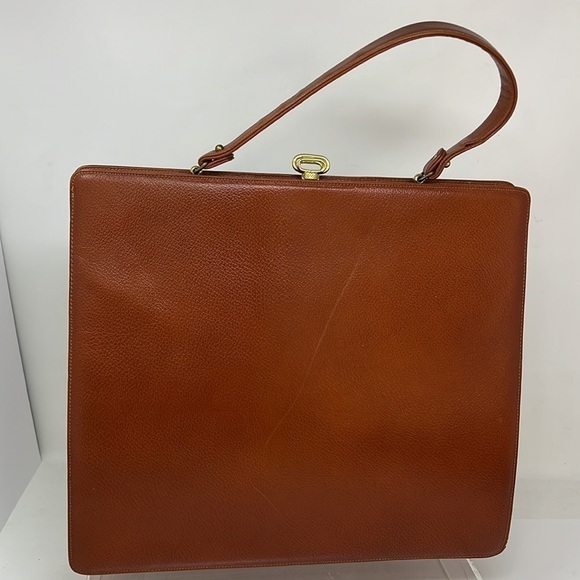 Vintage 1950’s Supreme Large Structured Leather Handbag - Picture 5 of 14